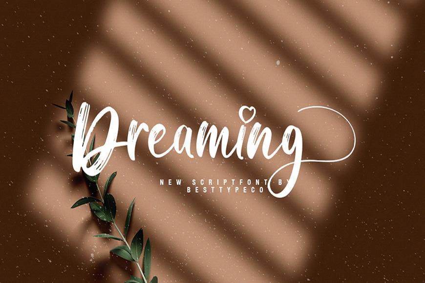 免费字体下载!一款亲切现代的纹理手写英文字体:Dreaming