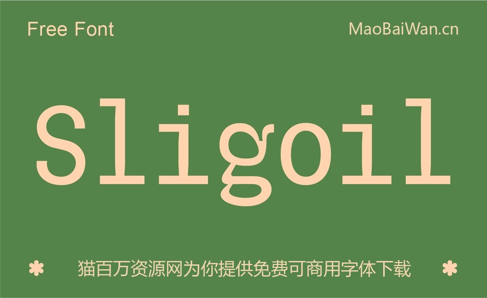 sligoil !一款醒目有趣的免费可商用等宽英文字体