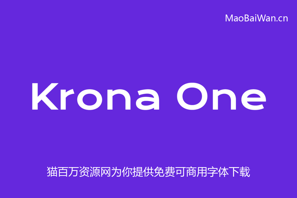 免费字体下载!一款可读又富有时尚感的英文字体:Krona One