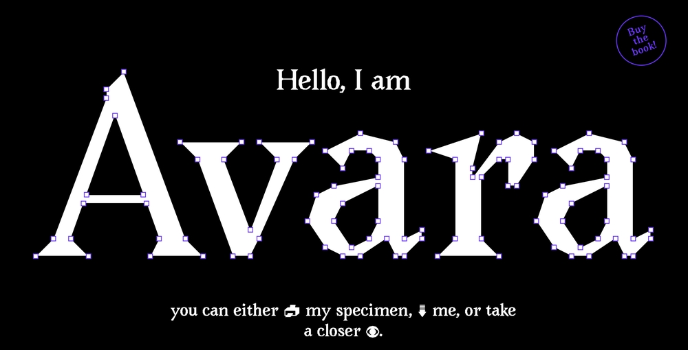 Avara!一款尖锐锋利的免费可商用英文字体