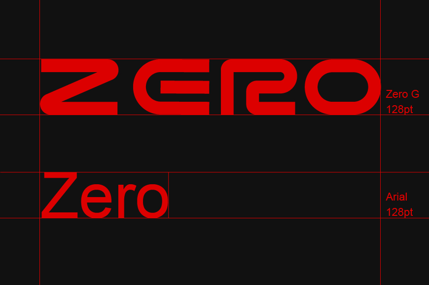 免费字体下载!一款笔画简明未来感十足的英文字体:Zero G