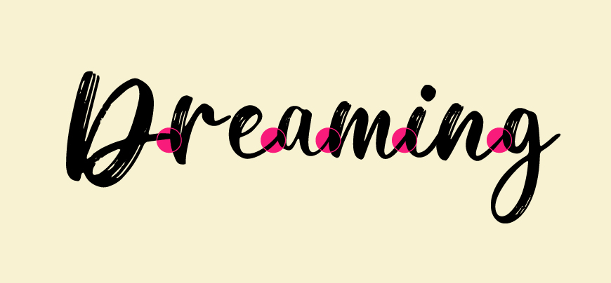 免费字体下载!一款亲切现代的纹理手写英文字体:Dreaming