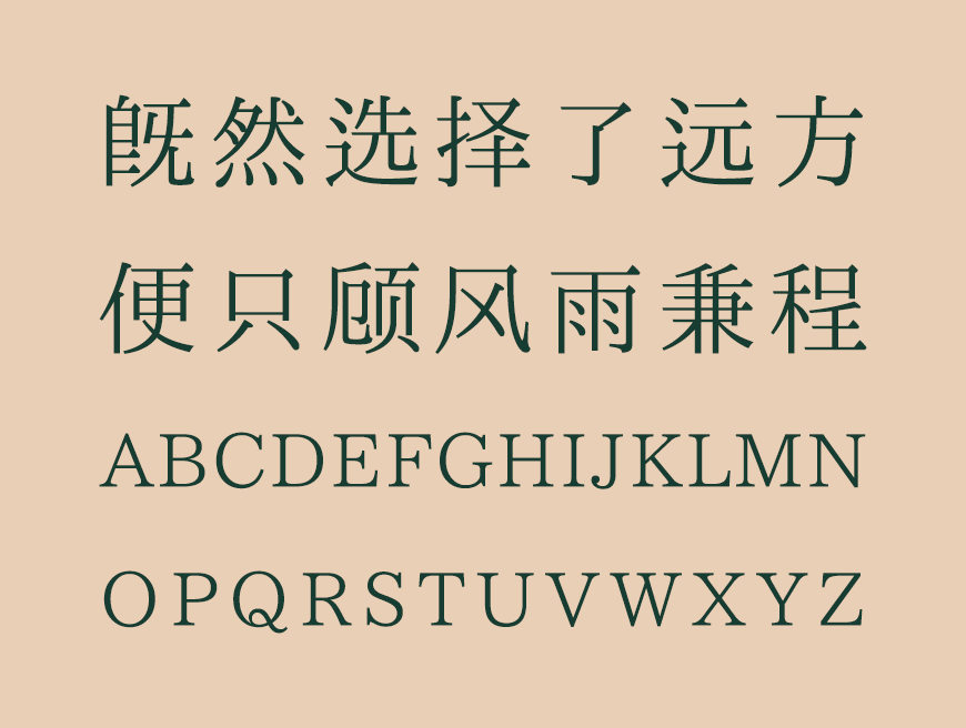 免费字体下载!利落现代文艺传承的中文字体:一点明体