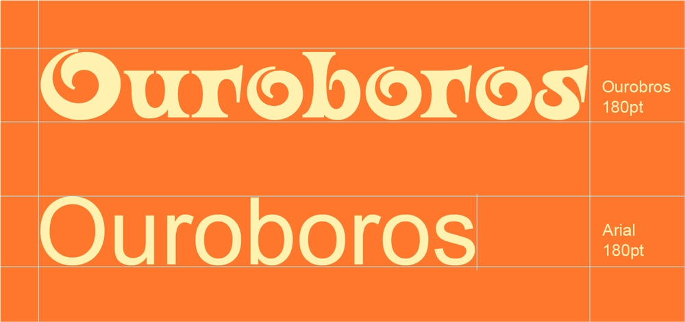 Ouroboros!一款具有装饰性艺术的免费可商用英文字体下载