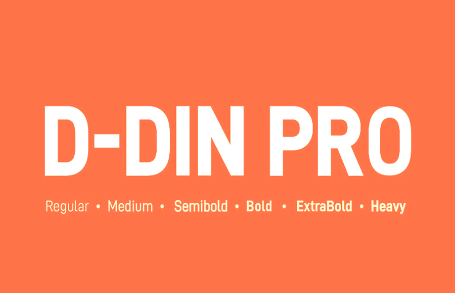 D-DIN PRO!一款优雅实用的无衬线免费英文字体