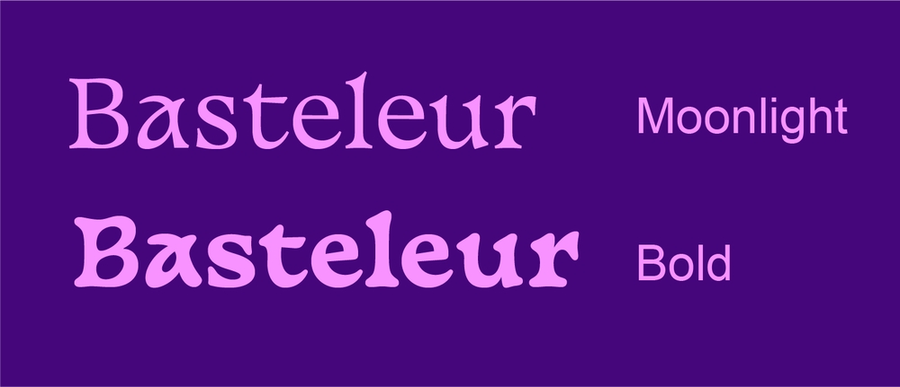Basteleur!一款可锐利可柔和的免费商用英文字体