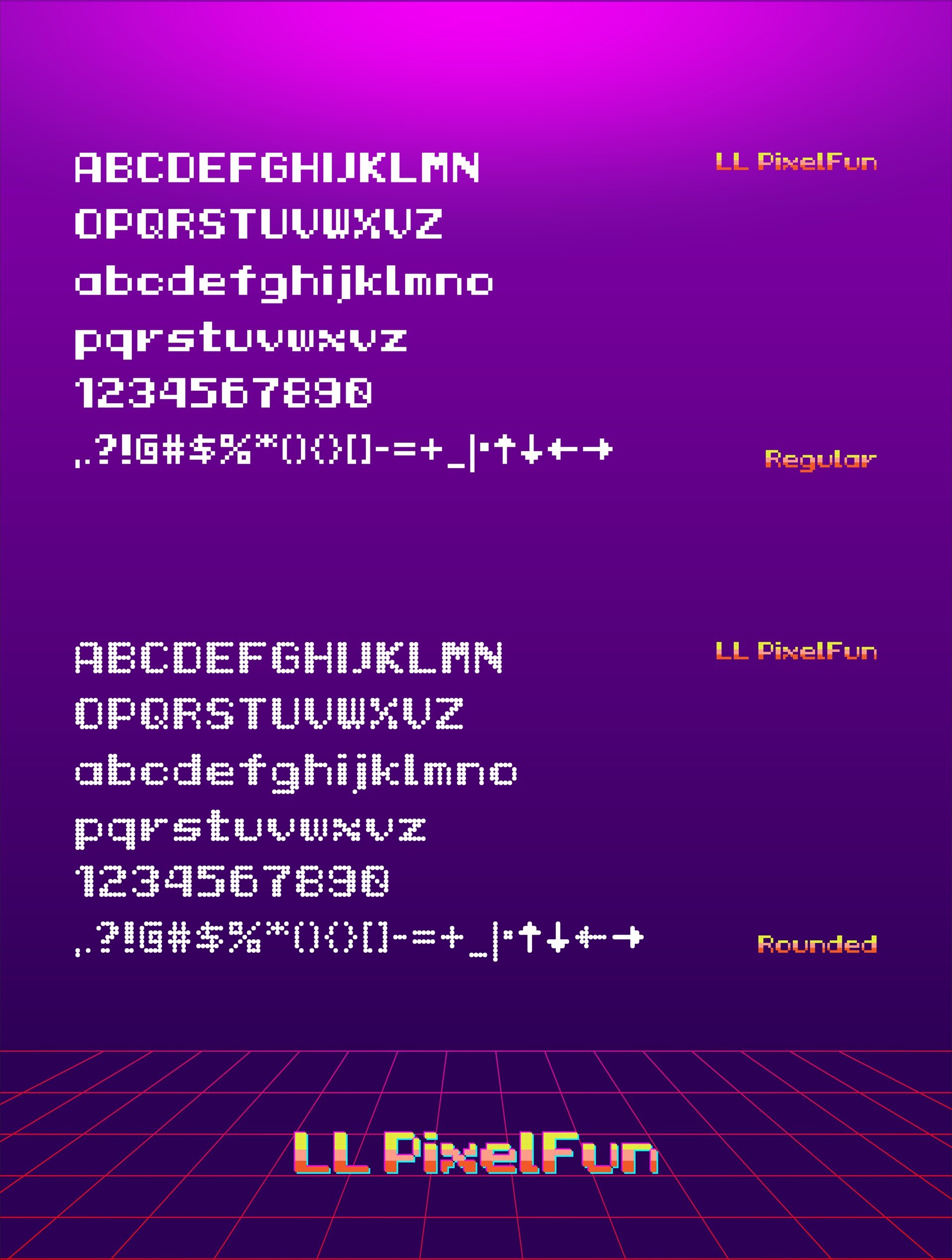 免费可商用！趣味像素字体 LL PixelFun 开放下载！