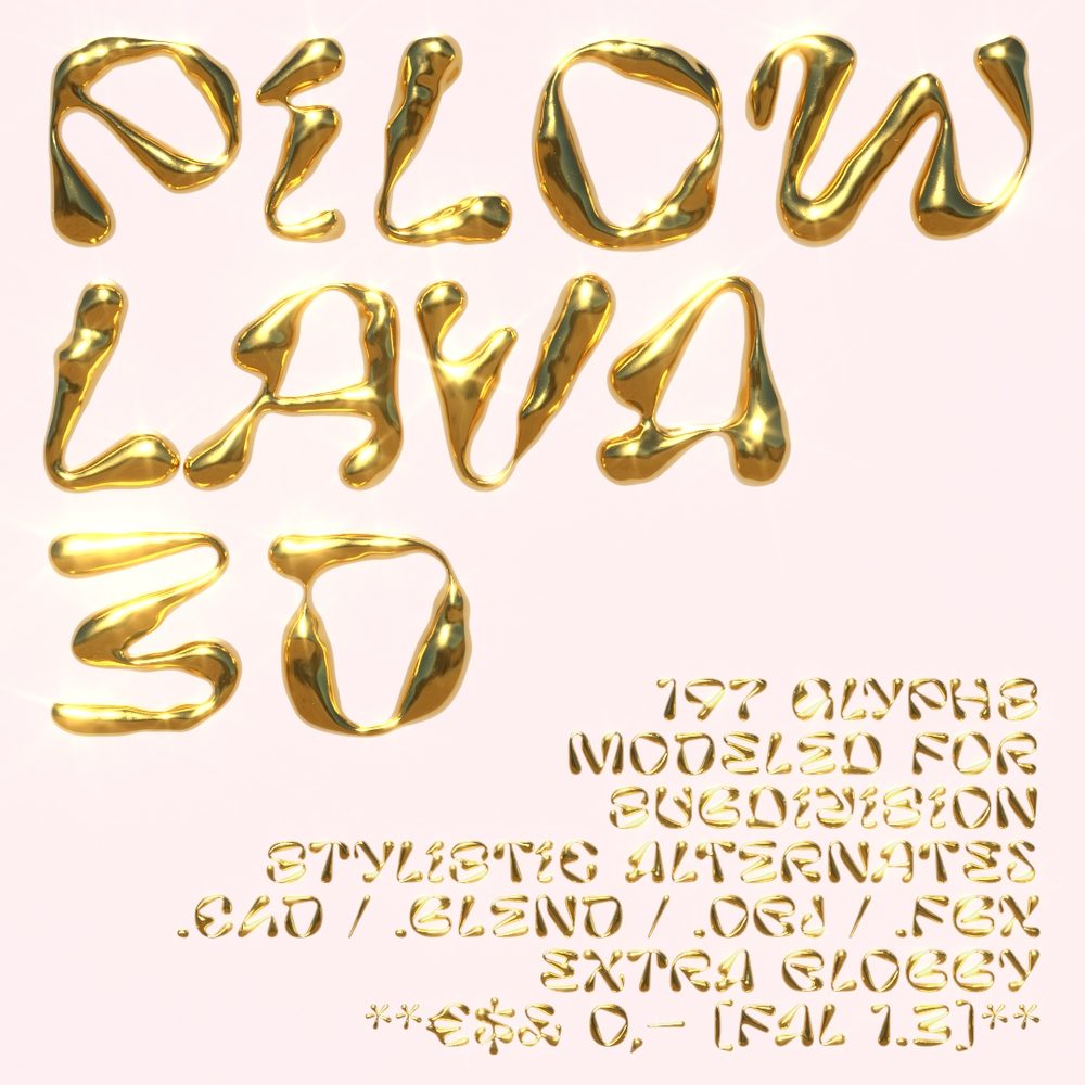 Pilowlava！一款潮流前卫十足的免费商用英文字体