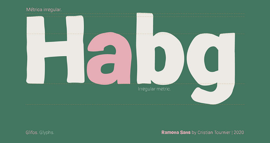 免费字体下载！一款亲切热情的手工质感英文字体：Ramona