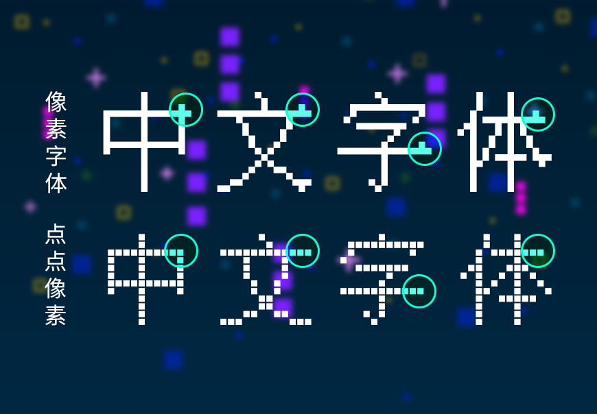 免费字体下载!一款三种形态风格百搭的中文字体-点点像素体