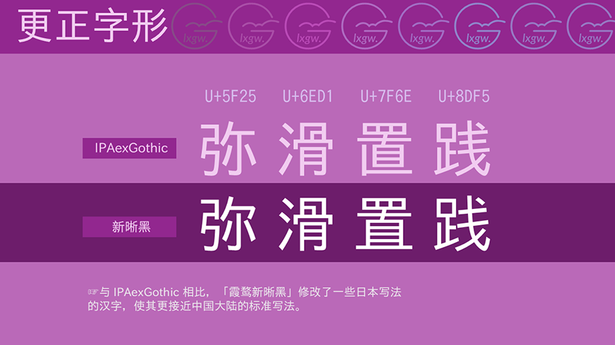 免费字体下载!一款改造而成方正标准的中文字体-霞鹜新晰黑