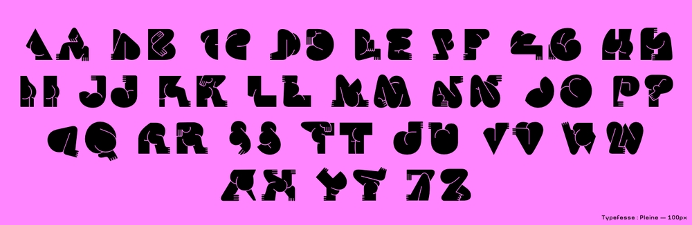 Typefesse!一款趣味俏皮的“翘臀”免费可商用英文字体