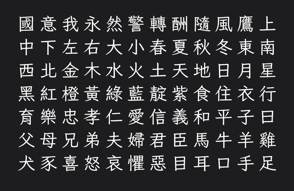 就是不错字!一款能自动纠错的开源繁体中文字