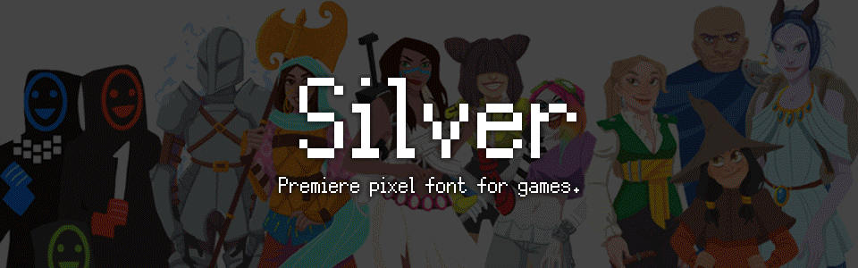 免费字体下载！一款独具特色适合游戏的像素字体 - 像素Silver