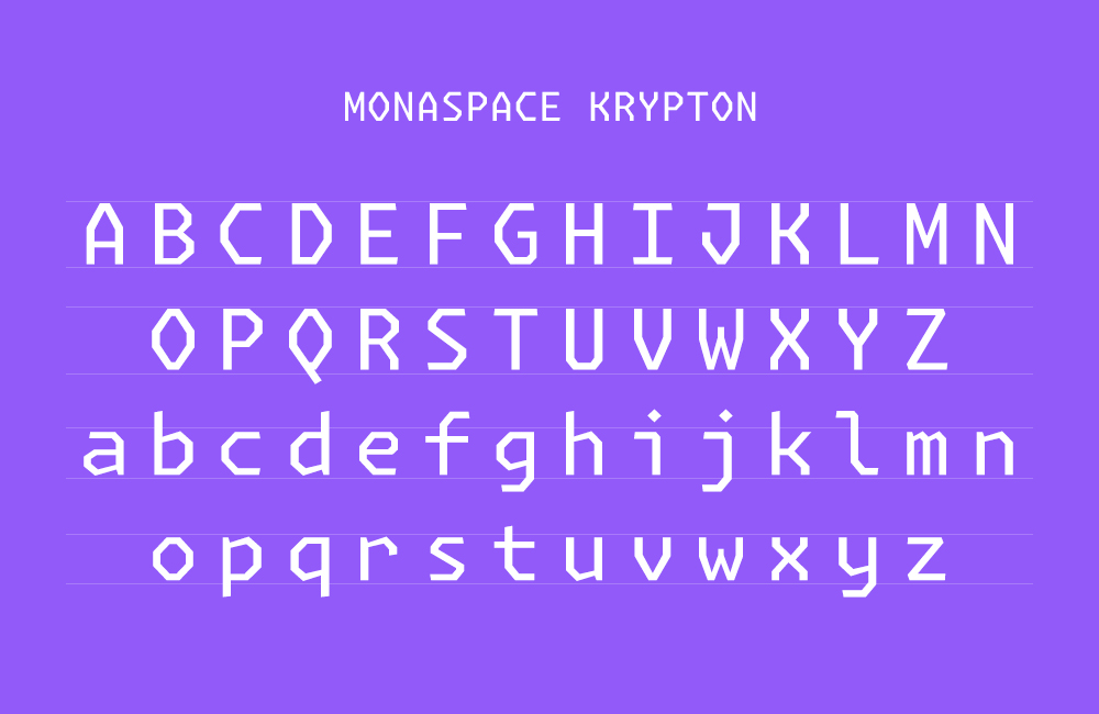 Monaspace！GitHub推出的3轴可变开源英文字体家族