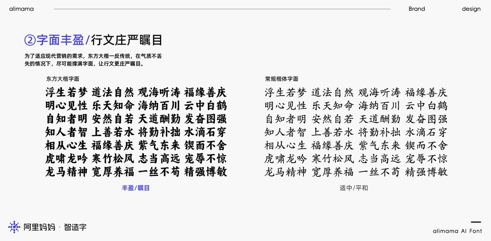 阿里妈妈东方大楷！一款现代传统结合的免费可商用楷体