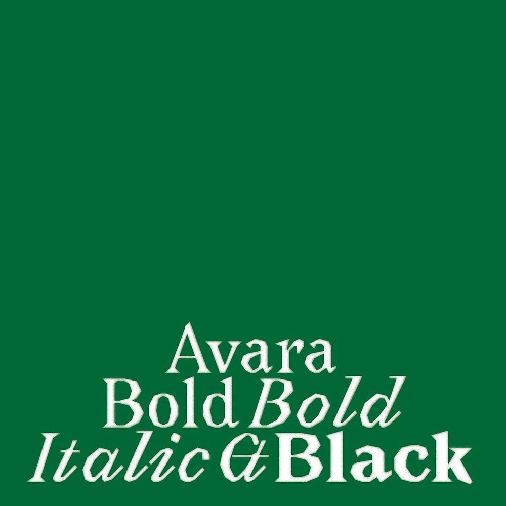 Avara！一款尖锐锋利的免费可商用英文字体
