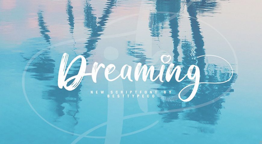 免费字体下载!一款亲切现代的纹理手写英文字体:Dreaming