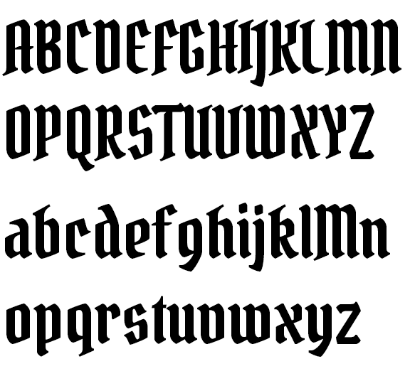 Pirata One字体效果预览