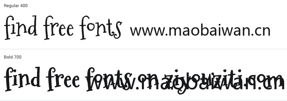 Mountains of Christmas字体效果预览