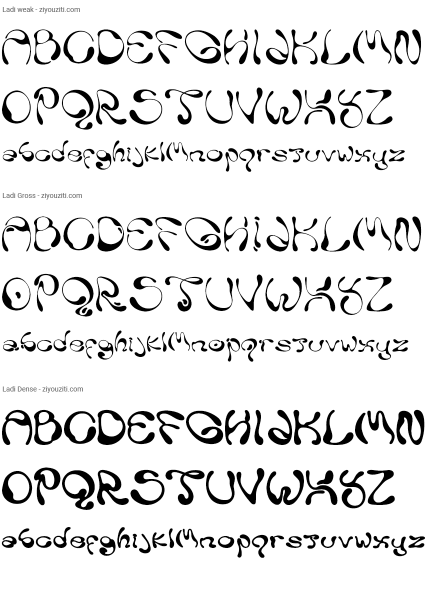 Ladi字体效果预览