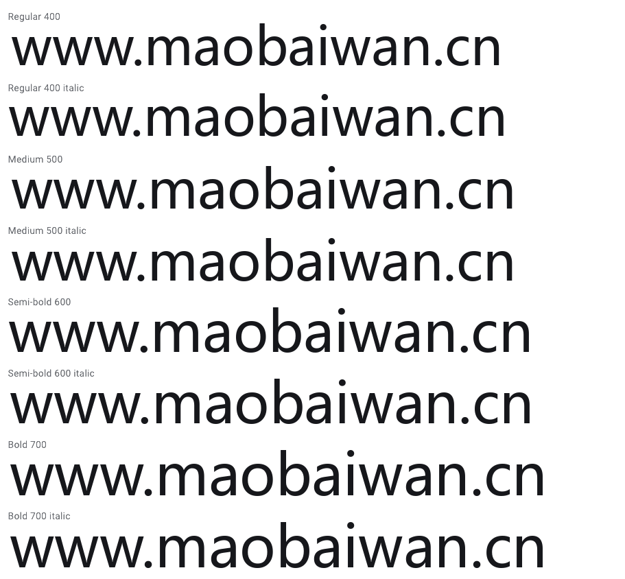 Archivo字体效果预览