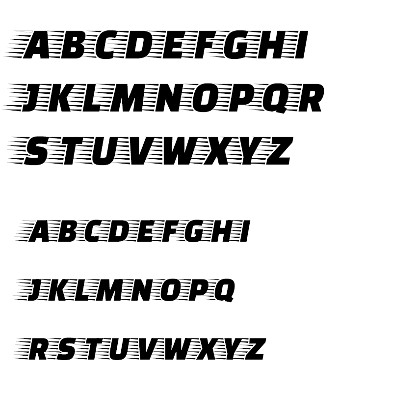 Faster One字体效果预览