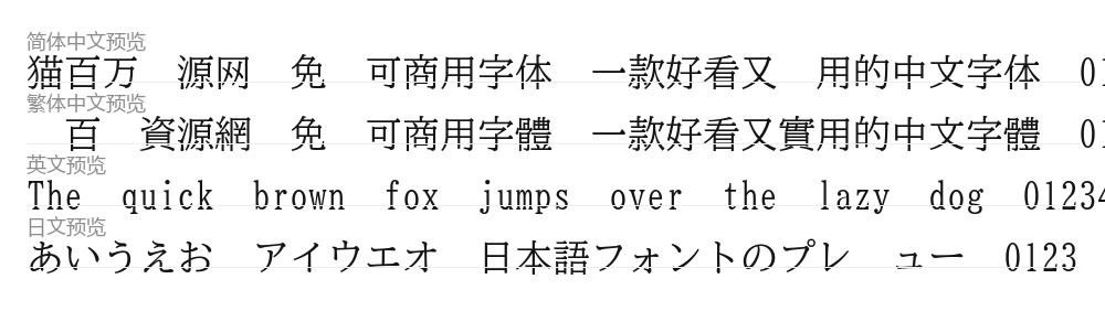BIZ UDP明朝 预览