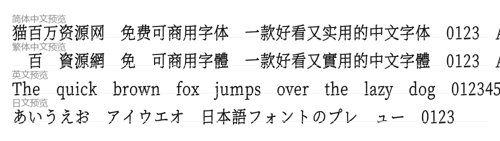 猫啃网文明宋 预览
