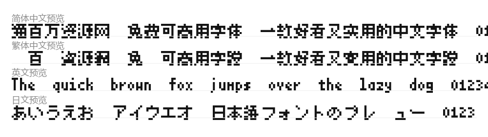 GuanZhi 8px 预览