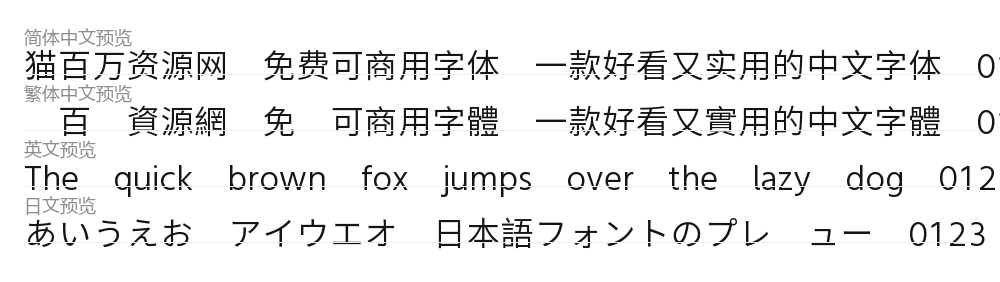 霞鹜975黑体 预览